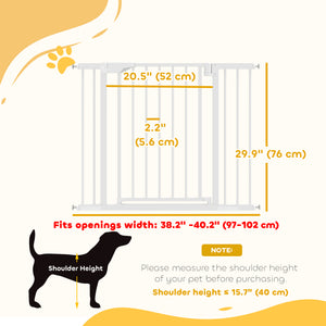 Self-closing safety gate, white