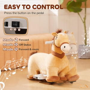 6V Electric Ride-On Horse with Music