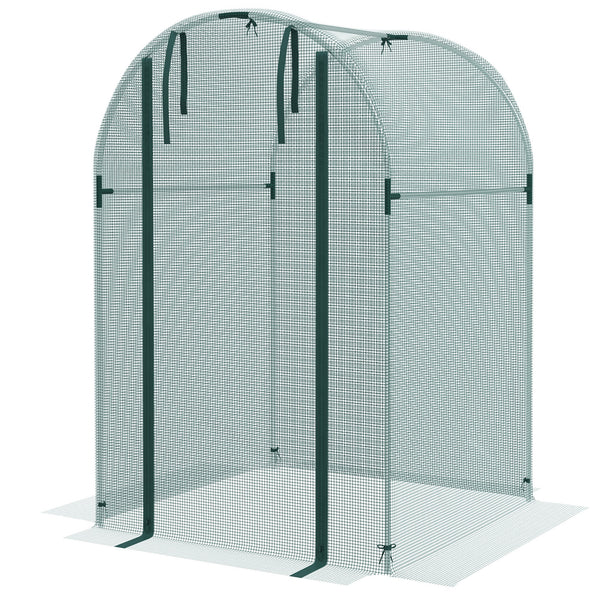 Galvanized steel plant protection cage with zippered door