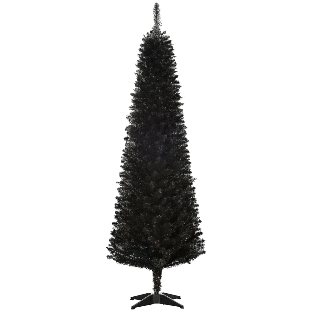 6ft Slim Black Artificial Christmas Tree