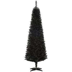 6ft Slim Black Artificial Christmas Tree