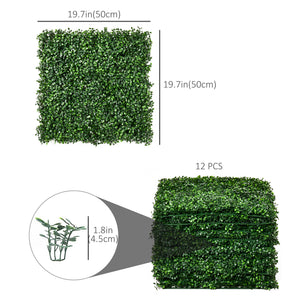 Artificial green wall with drainage for the home and garden