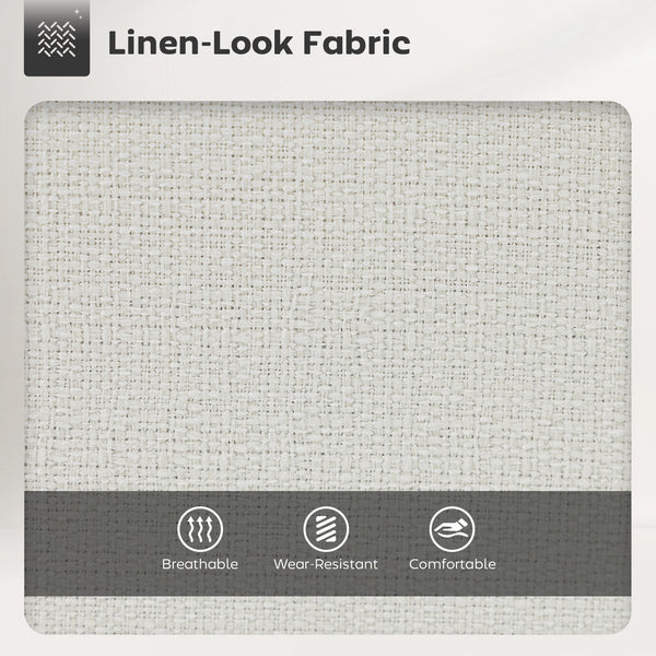 Set of 2 counter-height, swivel, padded bar stools with backrest, cream white