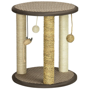 43cm scratching post with hanging toys