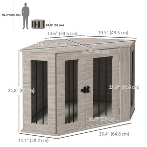 41-inch crate furniture with cushion, brown walnut color