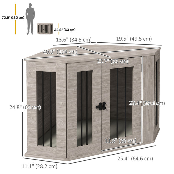 41-inch crate furniture with cushion, brown walnut color