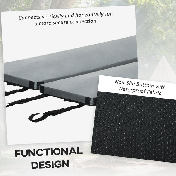 Memory foam floor mattress with carry bag, grey