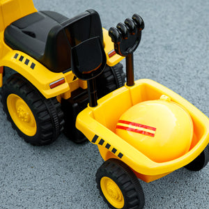 Caterpillar self-propelled tractor without engine with shovel and trailer