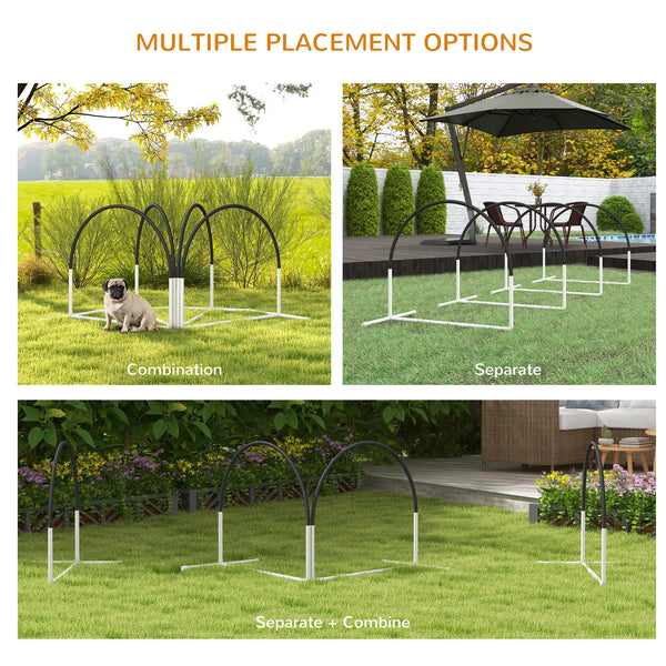 Dog agility course, black