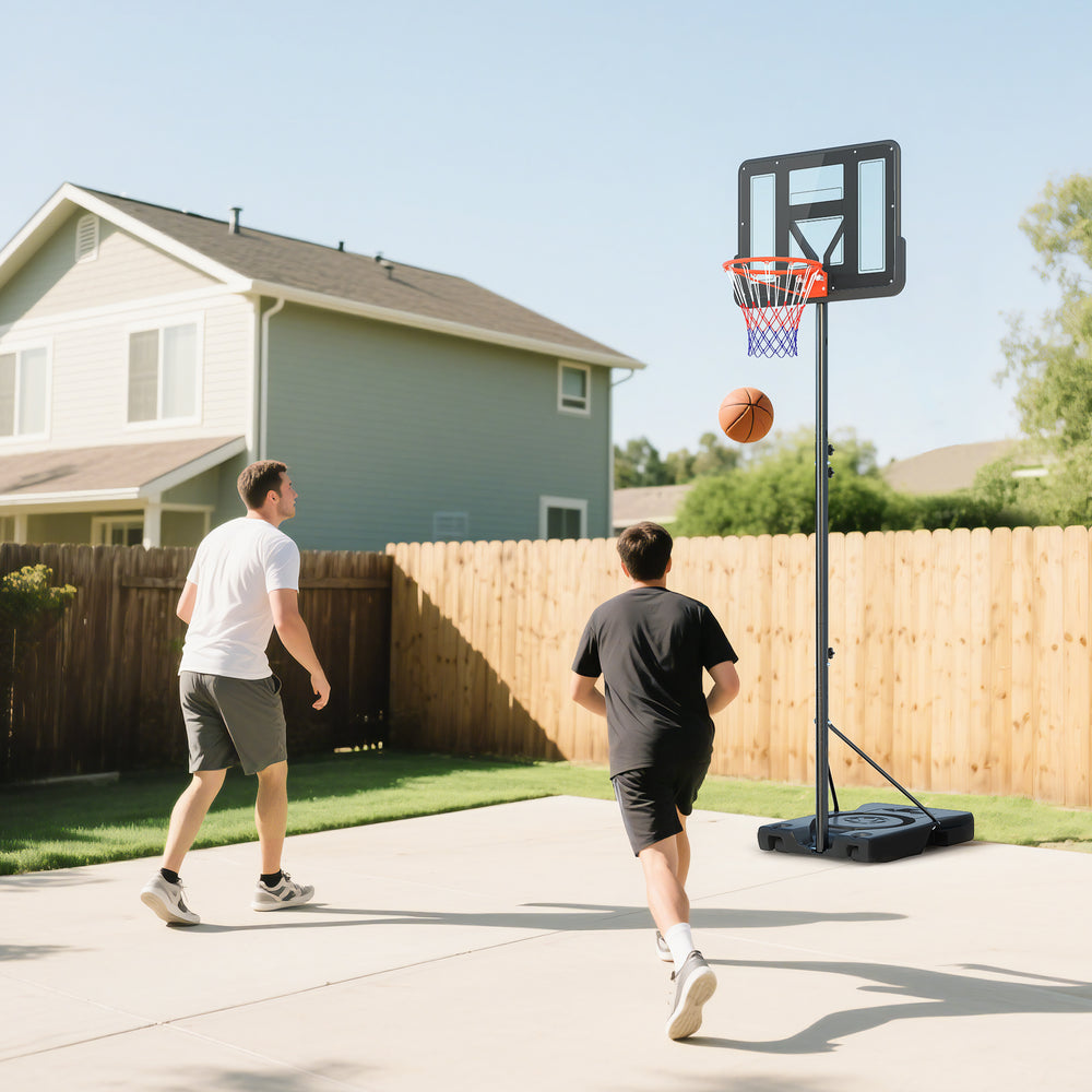 1.4-3m Portable Basketball Hoop with Wheels and 109cm Backboard
