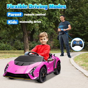 Licensed Lamborghini Autentica 12V with remote control, pink