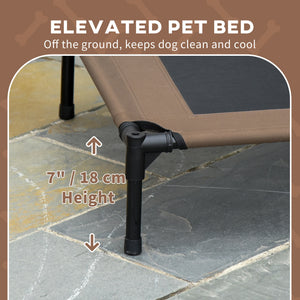 Cooling Elevated Dog Bed with Canopy, Coffee