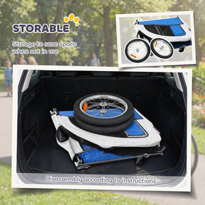 2-in-1 dog bike trailer and stroller, light gray