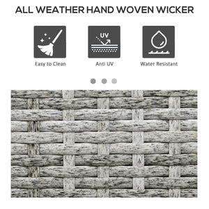 Patio storage cabinet, mixed gray