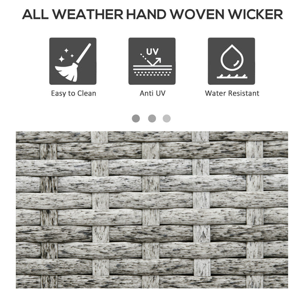 Patio storage cabinet, mixed gray