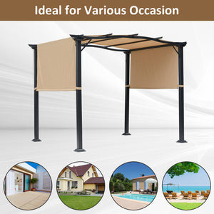 8 x 10 pergola with two adjustable side awnings 