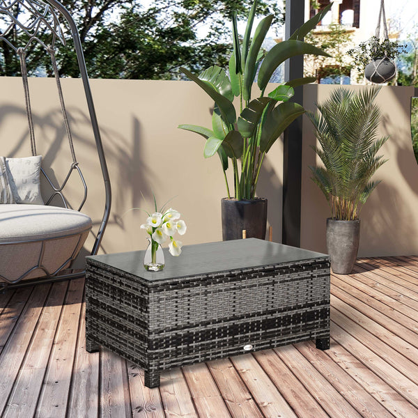 PE synthetic rattan outdoor side table