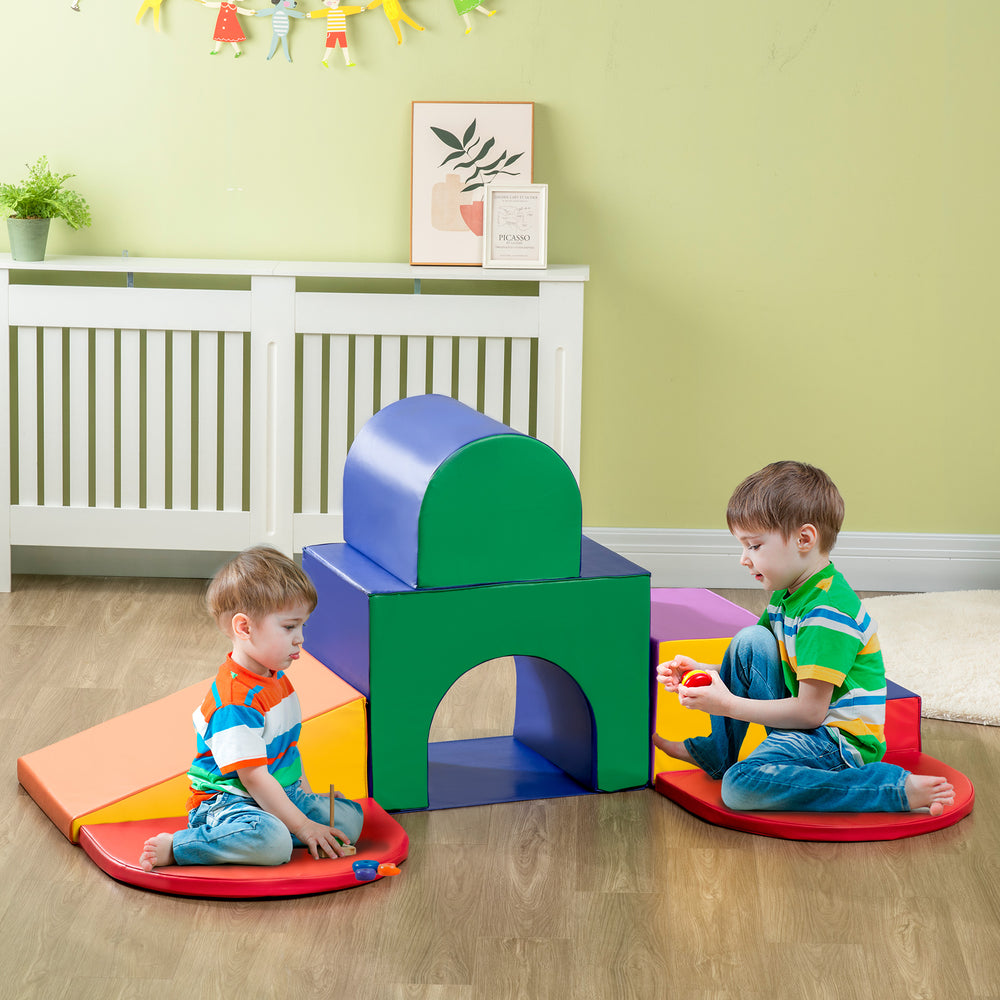 7 Foam Climbing Blocks for Toddlers, Multicolor 