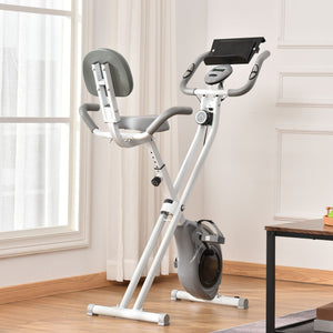 Stationary Bike with 8-Level Magnetic Resistance and LCD Display, Grey