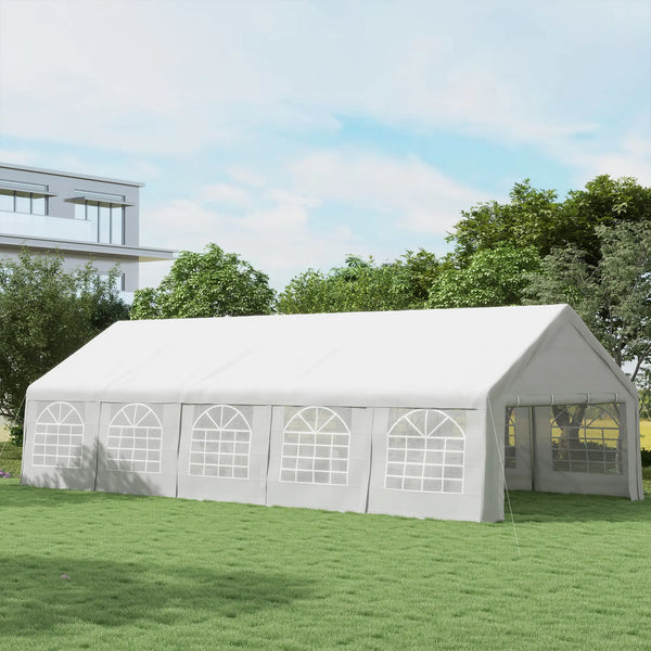 8.7 x 4.8 m Outdoor Party Tent with Removable Walls, White