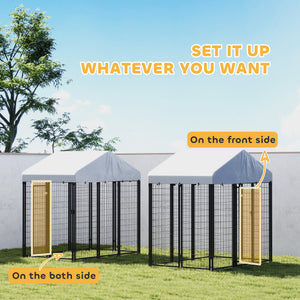 Dog kennel with waterproof and UV-resistant cover