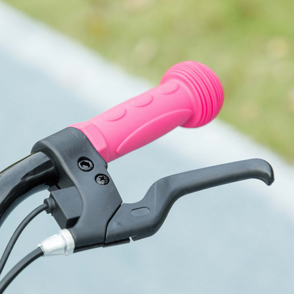 Foldable electric scooter with seat and 2 adjustable heights, pink