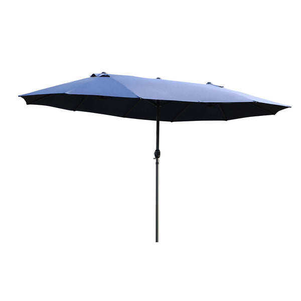 15-foot double-sided parasol, blue