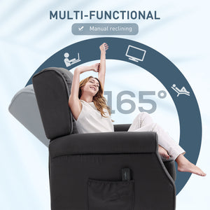 Black Reclining Massage Chair with Lift Back