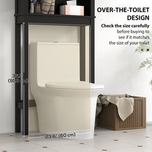 3-Tier Over-The-Toilet Storage Cabinet with Adjustable Shelf