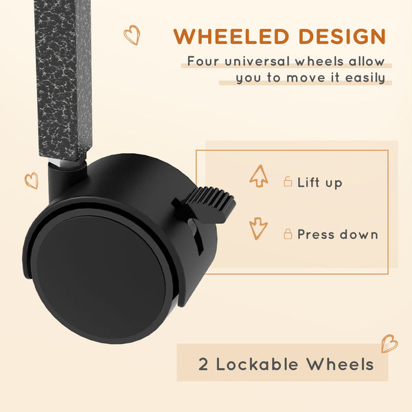 6 Tier Rabbit Cage with Locking Casters for Rabbits, Chinchillas and Ferrets, Black