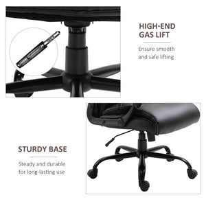 Sturdy ergonomic office chair, black