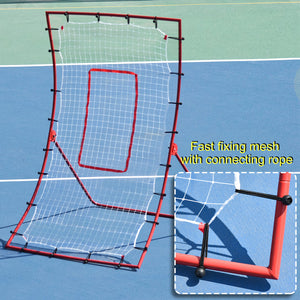 Adjustable rebound net with 5 angles