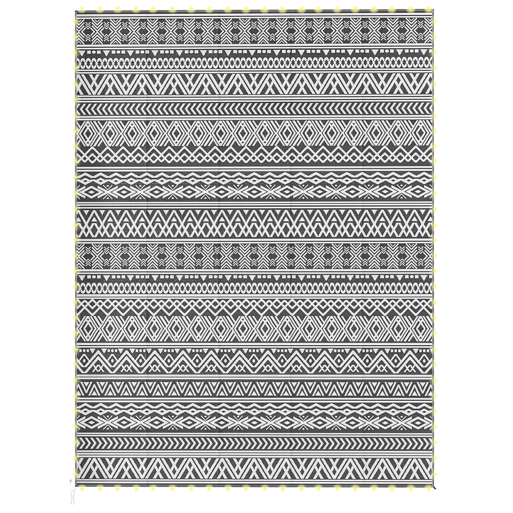 Outdoor Rug with USB Lights, Reversible, with Carry Bag, 3.66 m x 2.74 m