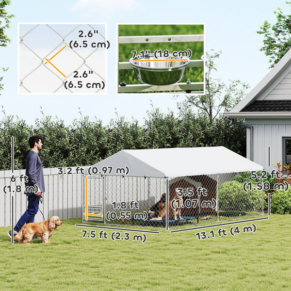 Enclosure with adjustable bowls, water-resistant cover, and secure lock