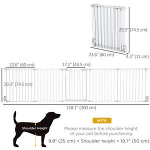 Foldable dog playpen with door, white