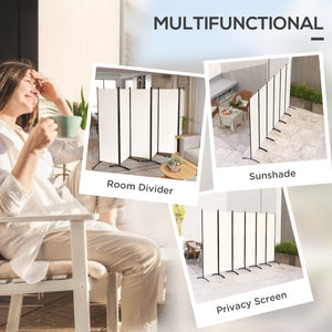 6-panel folding screen, UV30+ protection, beige