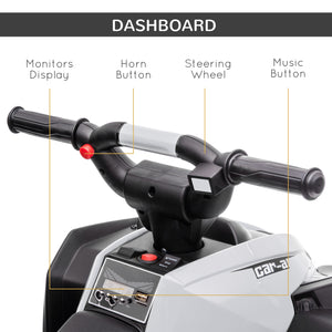 12V Quad with music, headlights, white