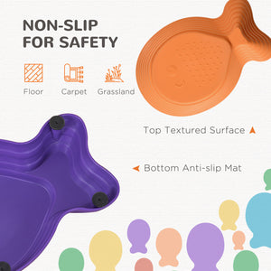 Set of 11 non-slip fish-style balancing stones