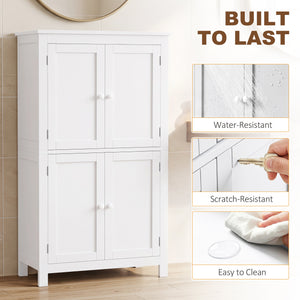 4-door bathroom cabinet, white
