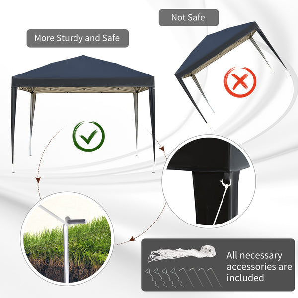 10 x 10 folding tent with carry bag, black