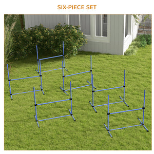 Set of 6 adjustable jump bars