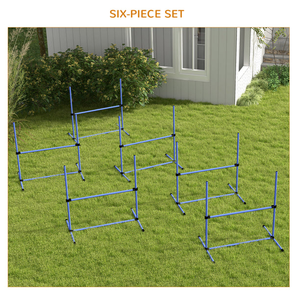 Set of 6 adjustable jump bars
