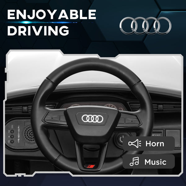 Licensed Audi Q8 Etron Sportback 12V with remote control, white