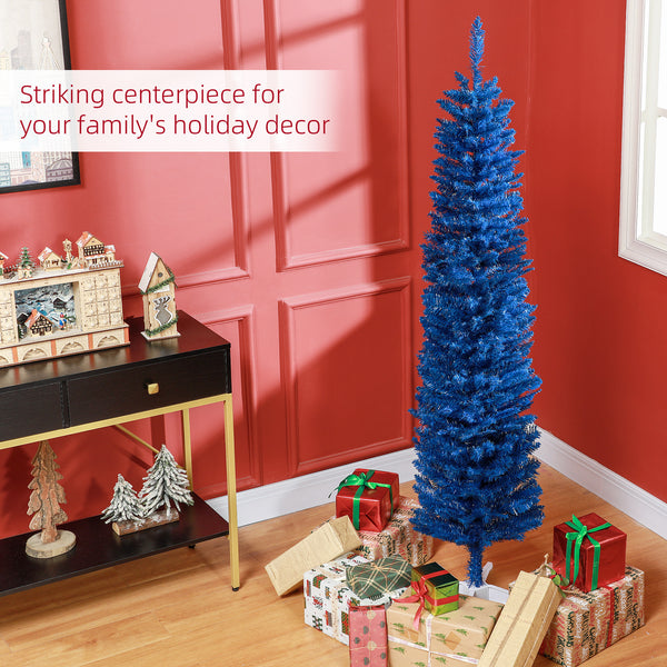7ft Dark Blue Artificial Christmas Tree
