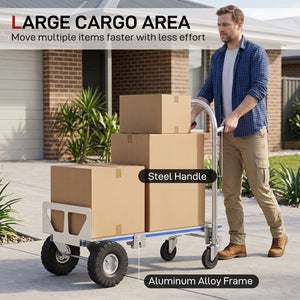 2-in-1 Folding Hand Truck, up to 770 lbs