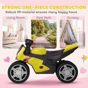 Green musical ride-on motorcycle, 18 to 36 months
