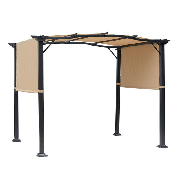 8 x 10 pergola with two adjustable side awnings 