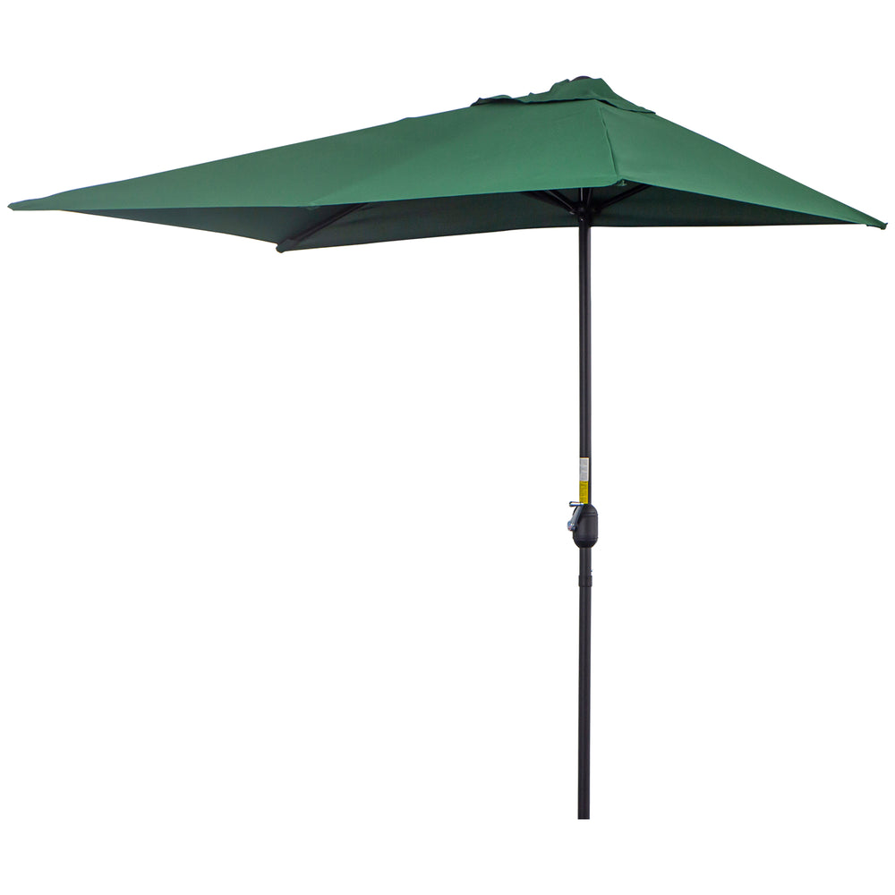 8-foot half-round parasol, green 