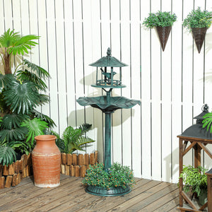 3-in-1 Pedestal Garden Bird Bath with Large Bowl