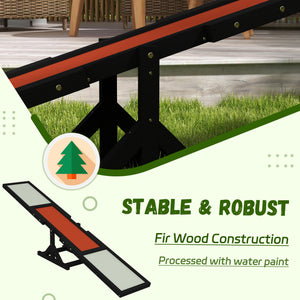 Wooden dog swing